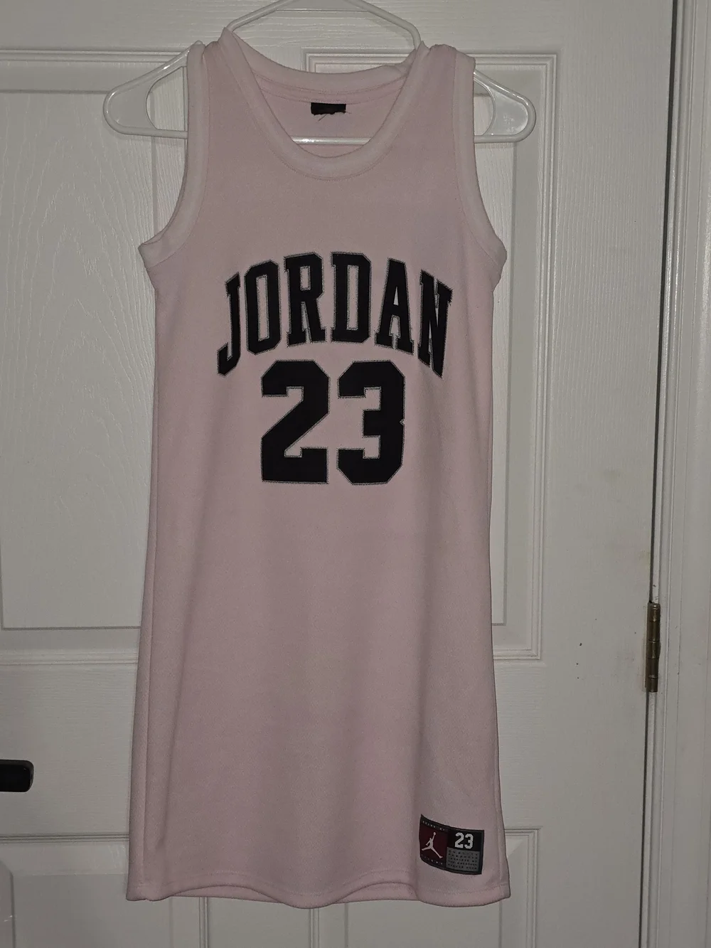 Jordan Pink and Black '23' Sleeveless Kids Dress